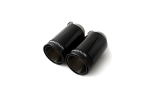 Tail pipe set L/R each 1 tail pipe Ø 98 mm Street Race Black Chrome, with adjustable spherical clamp connection