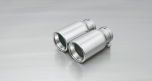 Tail pipe set L/R consisting of 4 tail pipes Ø 90 mm, chromed, with adjustable spherical clamp connection