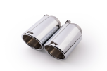 Tail pipe set L/R each 1 tail pipe Ø 102 mm angled, chromed, with adjustable spherical clamp connection