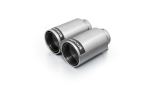 Tail pipe set L/R each 1 tail pipe Ø 98 mm Street Race, polished, with adjustable spherical clamp connection