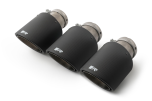 Tail pipe set 3 Carbon tail pipes Ø 102 mm angled, Titanium internals, with adjustable spherical clamp connection