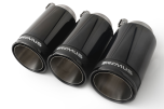 Remus 0036 98CBR Stainless steel tail pipe set consisting of 3 tail pipes Ø 98 mm Street Race Black Chrome, with adjustable spherical clamp connection