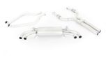 Cat-back-system with integrated vacuum controlled valves (selectable tail pipes), without homologation
