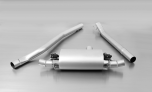 Cat-Back sport exhaust Mercedes A class / CLA , centered with integrated valve and non resonated front section, optional REMUS sound controller incl. ec approval