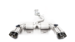 L/R Sport exhaust centered with 2 integrated valves (selectable tail pipes) with resonated GPF-back front section, (EEC-) approval