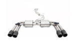 L/R Sport exhaust centered with 2 integrated valves (selectable tail pipes) with non-resonated RACING GPF-back front section, NO (EEC-) APPROVAL