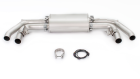 Sport exhaust for the Audi TTS - centered for left/right system (selectable tail pipes), with 2 valves, EC approved