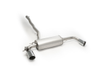 RACING Cat-back-system: sport exhaust, with 1 integrated valve & non-resonated RACING cat-back-section, NO EC TYPE APPROVAL