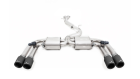 L/R Sport exhaust centered with 2 integrated valves (selectable tail pipes) with non-resonated RACING GPF-back front section, NO (EEC-) APPROVAL